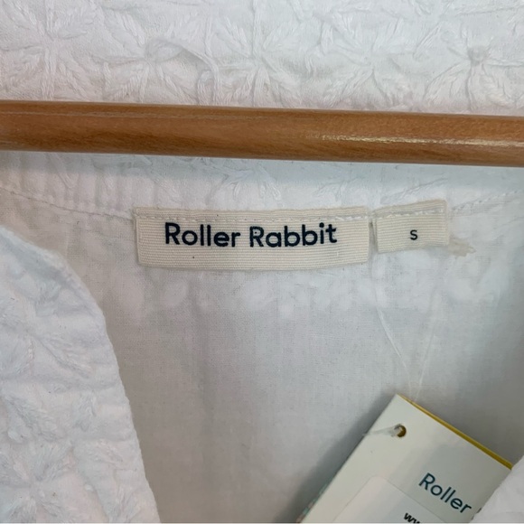 NWT Roller Rabbit White Embroidered Cotton Dress Small Boho Lined $138 Retail - Picture 7 of 16